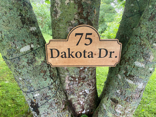 Personalized Pine Address Sign